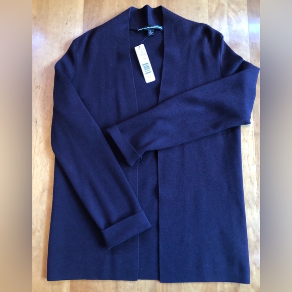 Ellen Tracy Sweaters - Linda Allard Ellen Tracy Purple/ Plum Wool Cardigan Sweater Jacket Size P- NWT